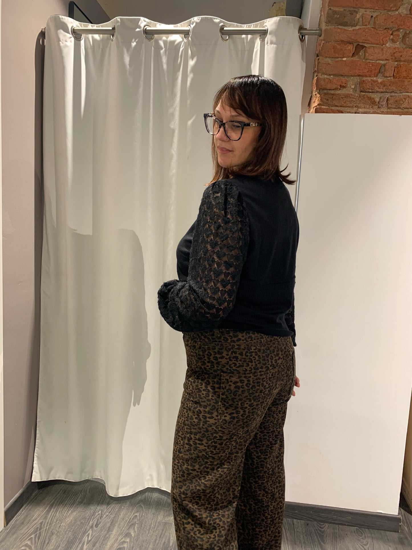 Pantalone jeans maculato