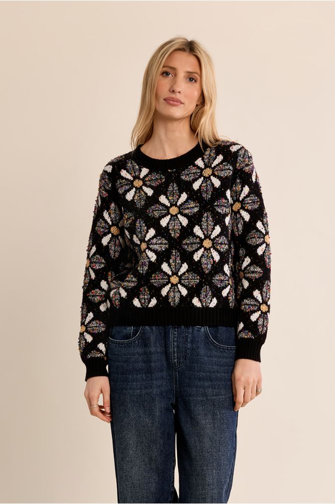 Maglia con stampa floreale e1803eh