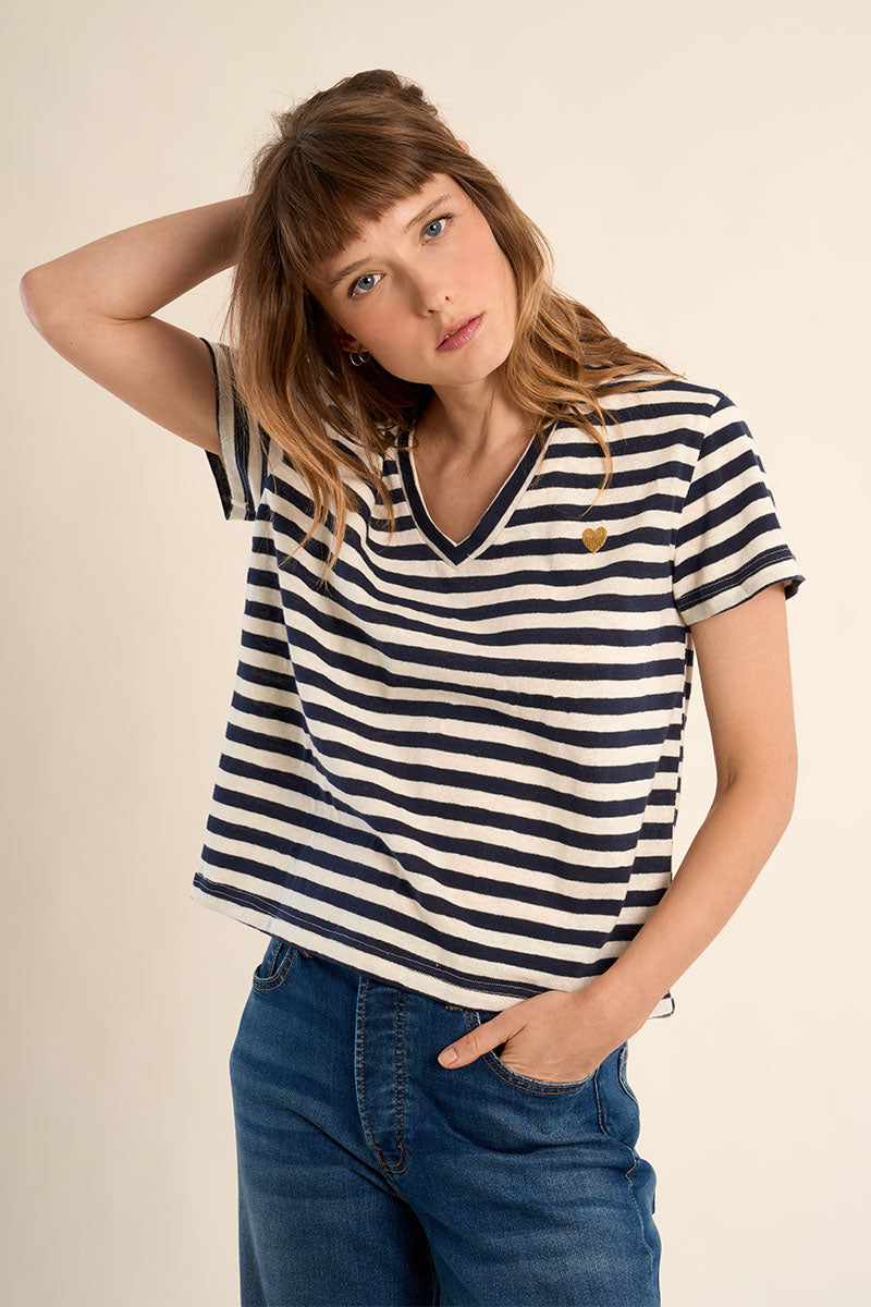 T-SHIRT RIGHE V EF1639EP