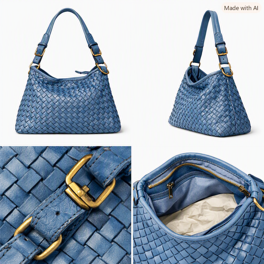 Borsa intrecciata in pelle