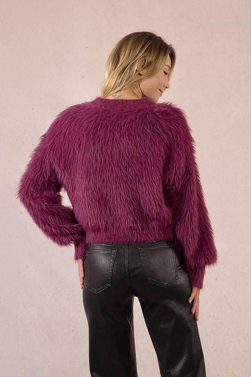maglione in maglia spazzolata