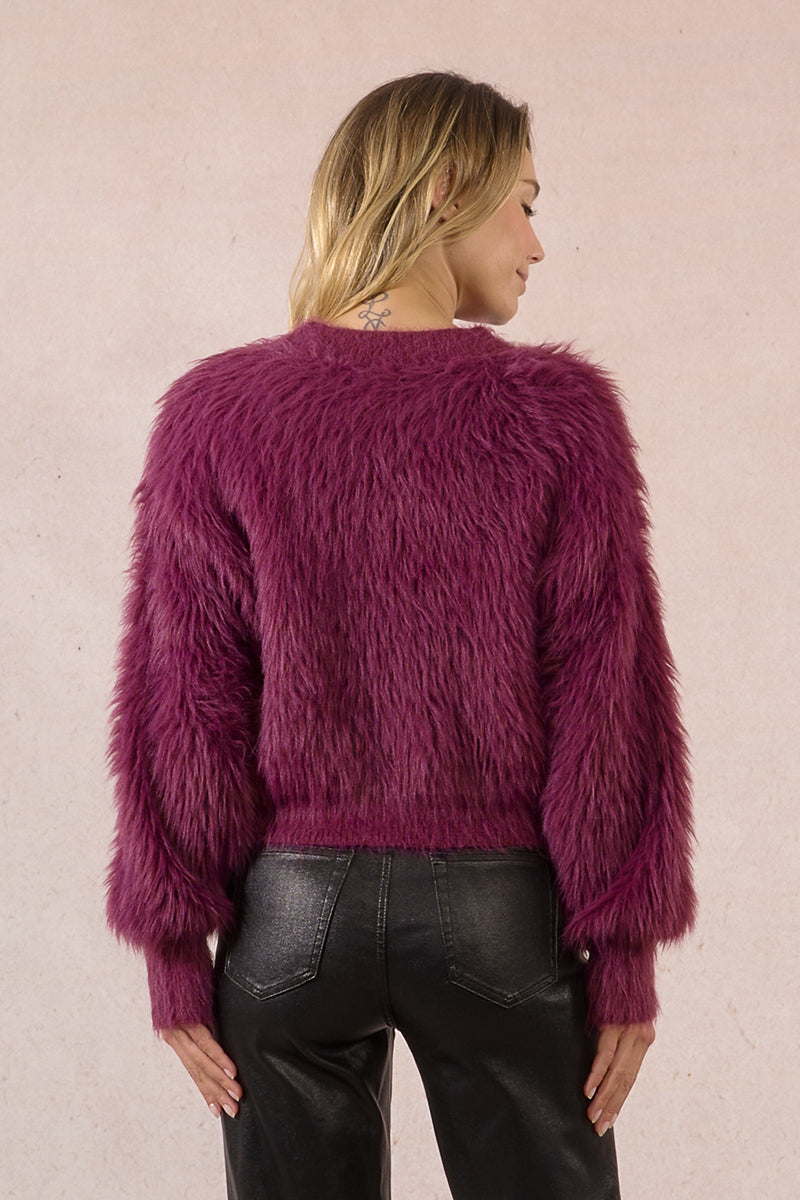 maglione in maglia spazzolata