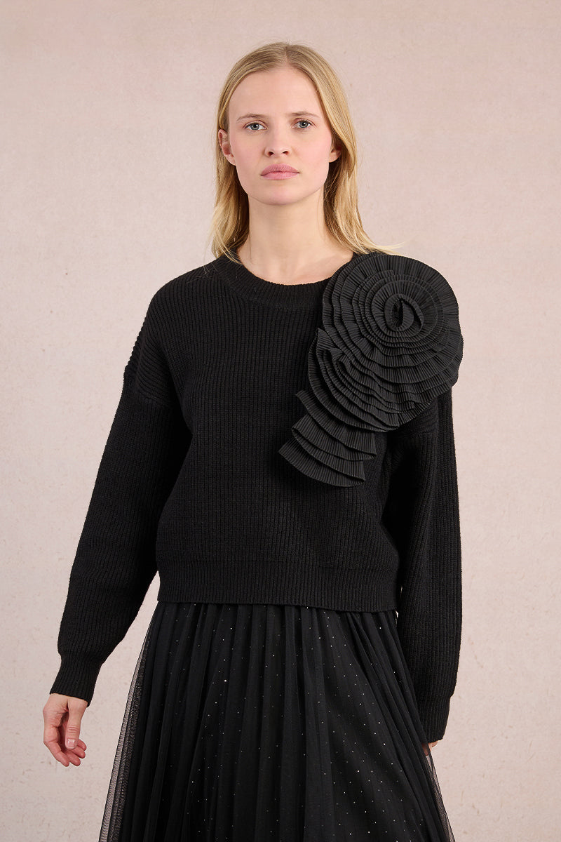 maglione con rosa