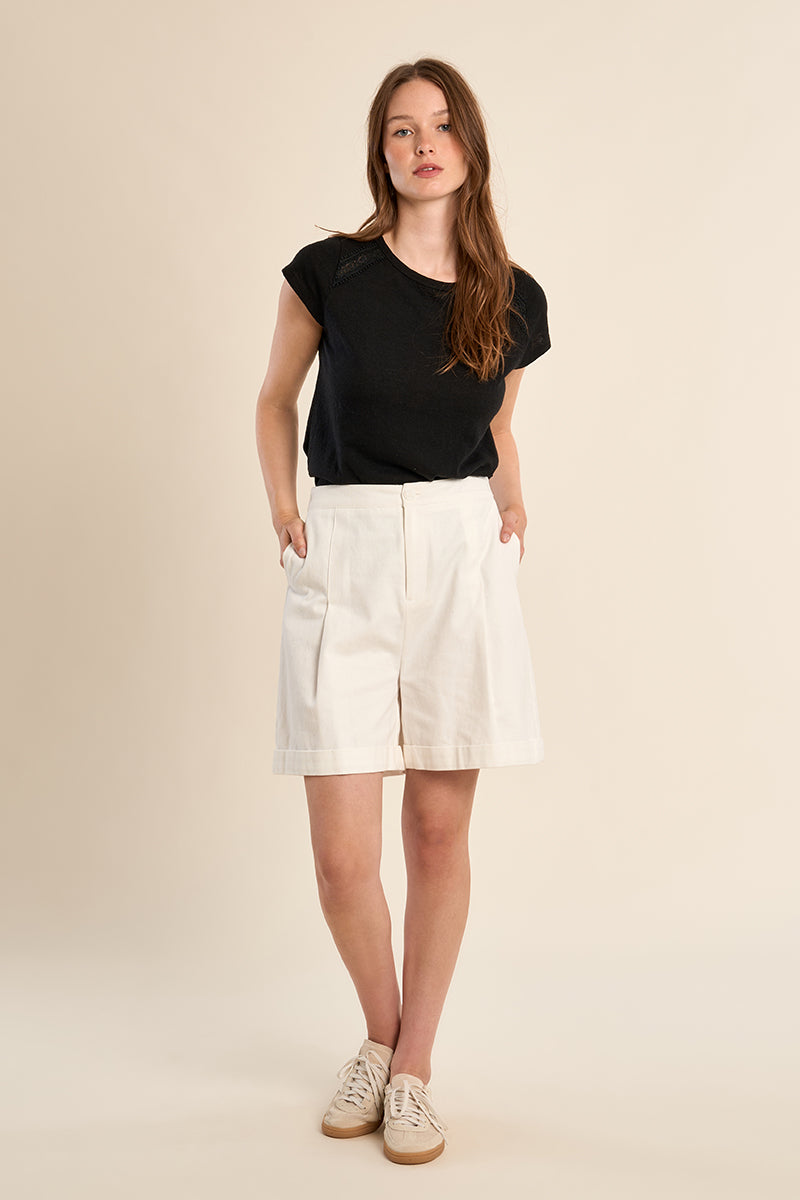 T-shirt in cotone traforata LA1928EE