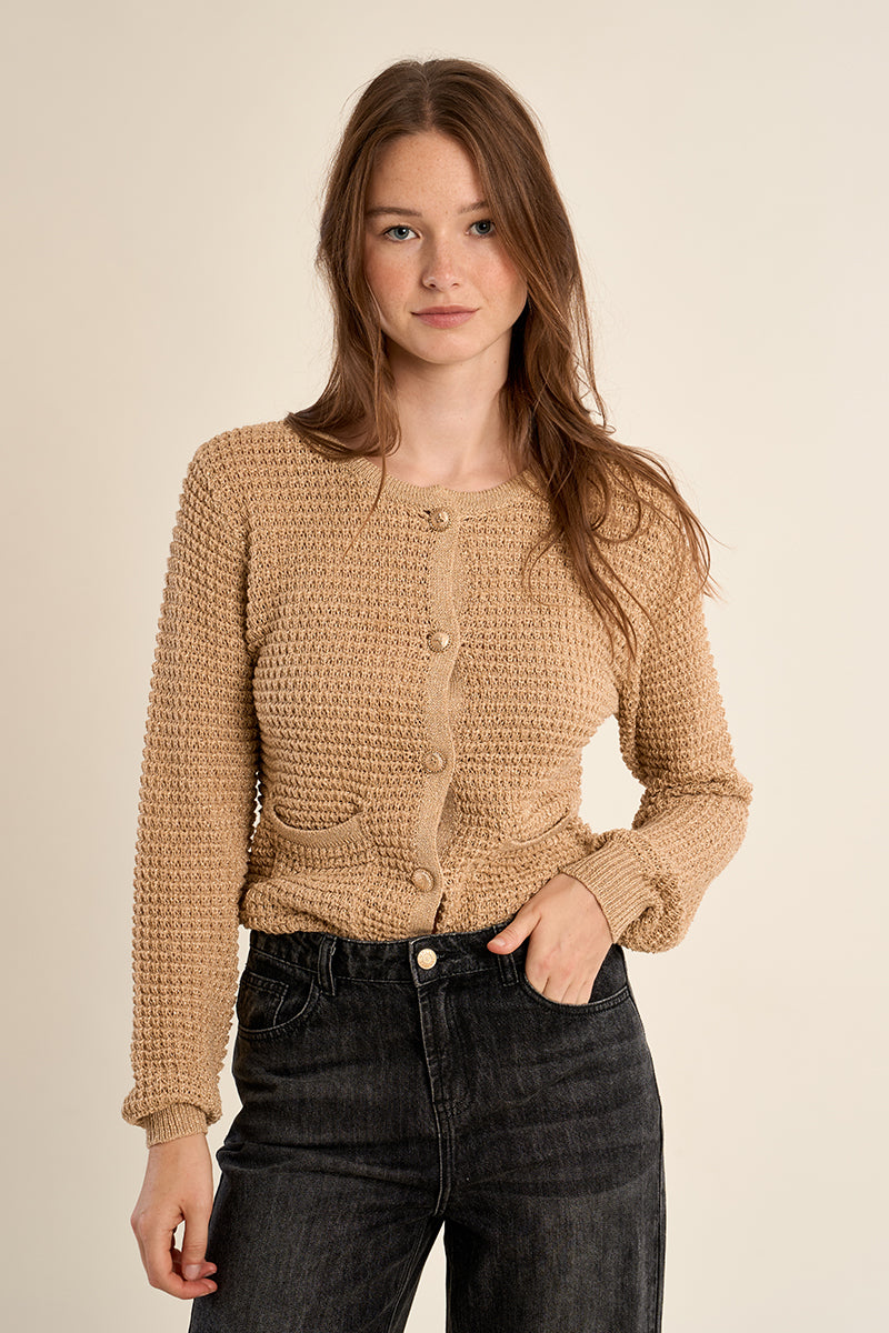 Cardigan in maglia, girocollo LA1948EP
