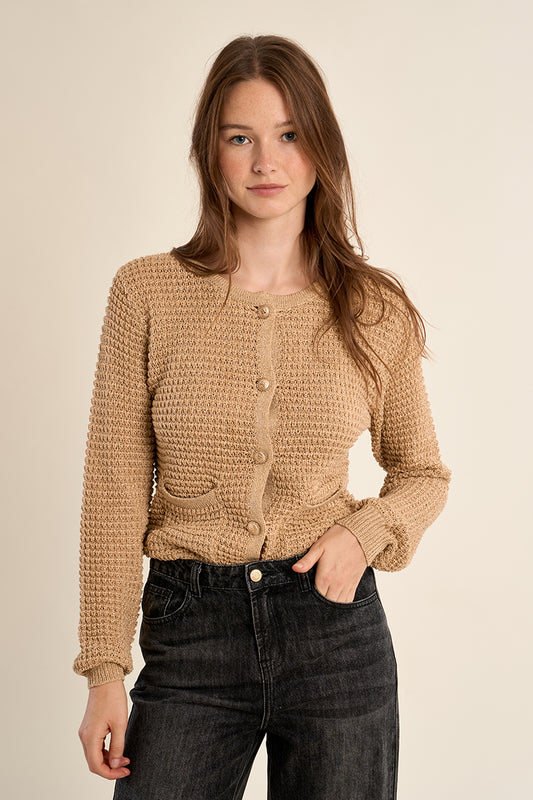 Cardigan in maglia, girocollo LA1948EP