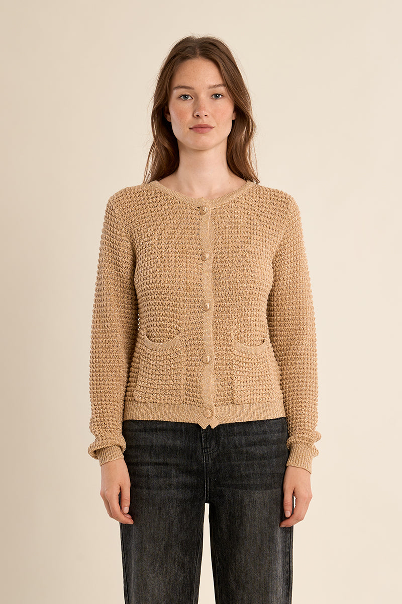 Cardigan in maglia, girocollo LA1948EP