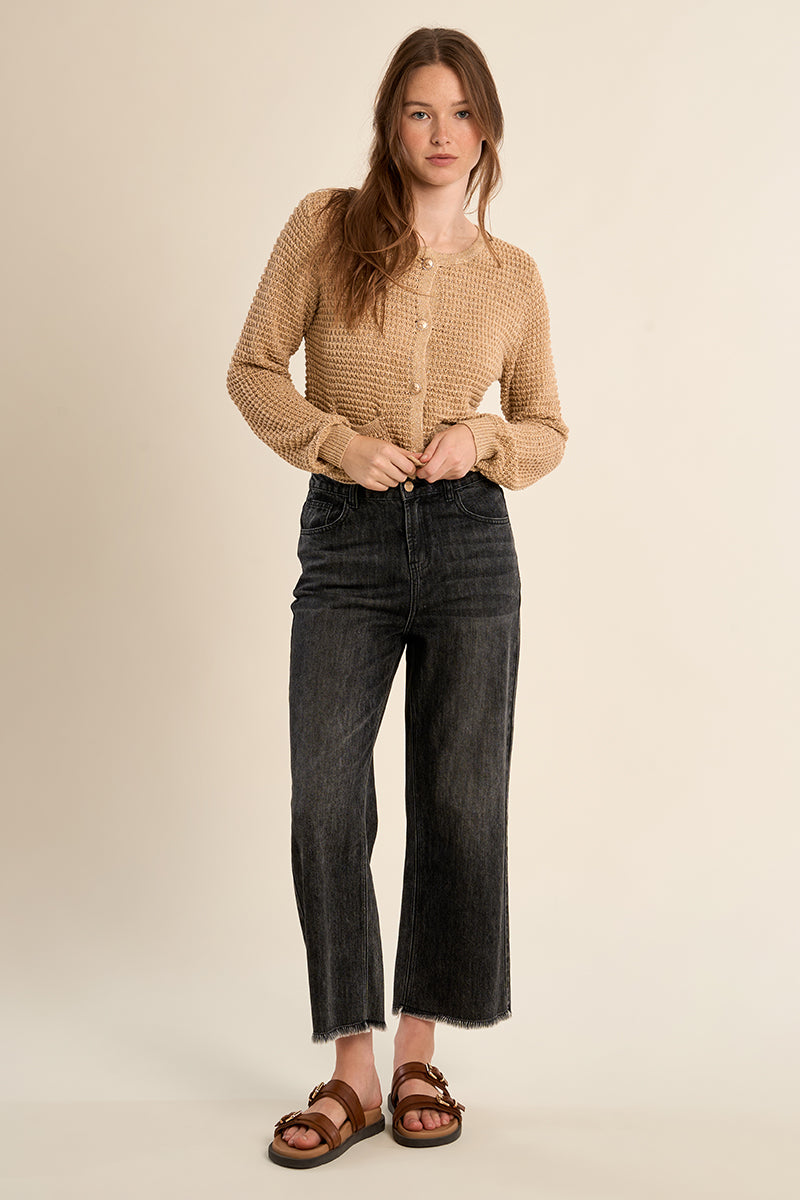 Cardigan in maglia, girocollo LA1948EP