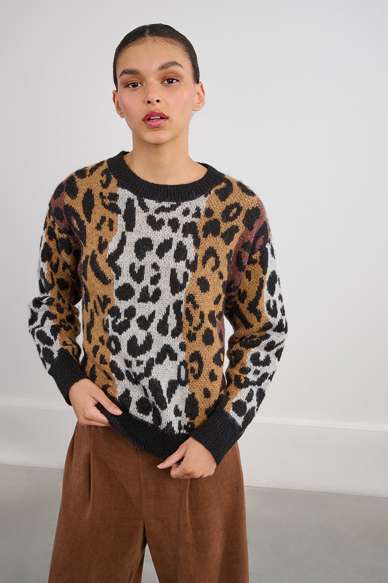 maglione leopardo