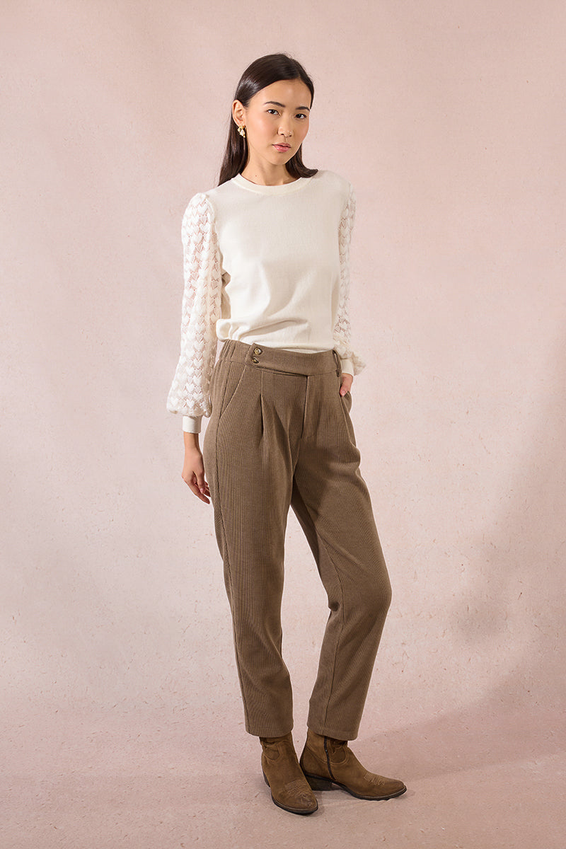 pantaloni in velluto carota