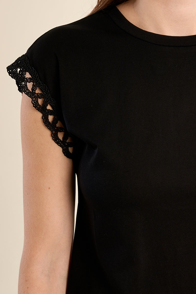 T-SHIRT CON MANICHE TRAFORATE T1783EP