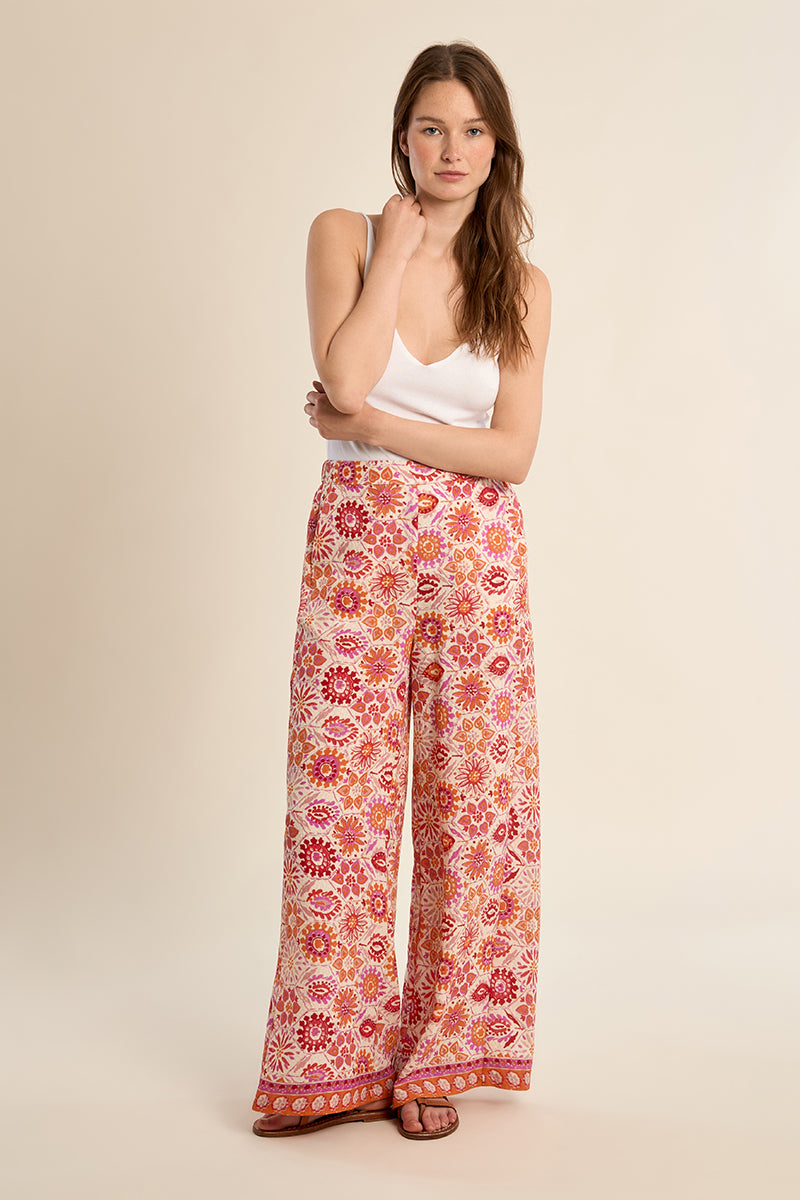 PANTALONI LARGHI STAMPATI T2153EE