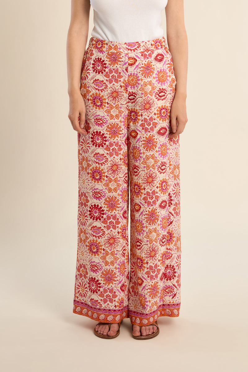 PANTALONI LARGHI STAMPATI T2153EE