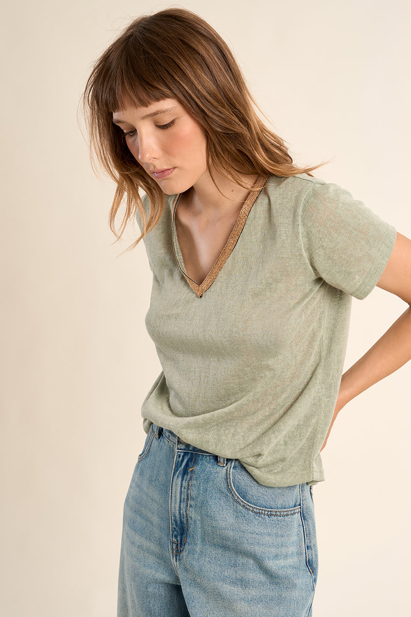 T-SHIRT V ,ORO T427EP
